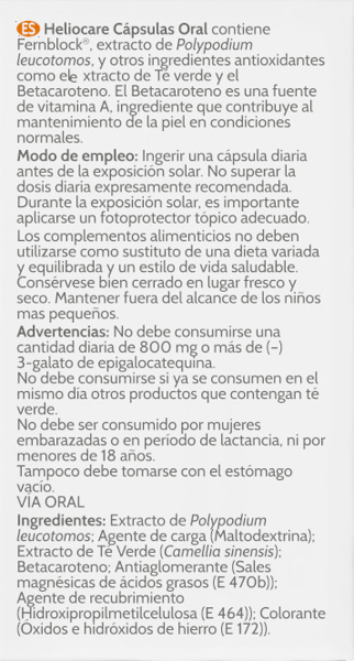 Thumbnail 1 de Heliocare 2x90 Cápsulas fotoinmunoprotector 180 cápsulas