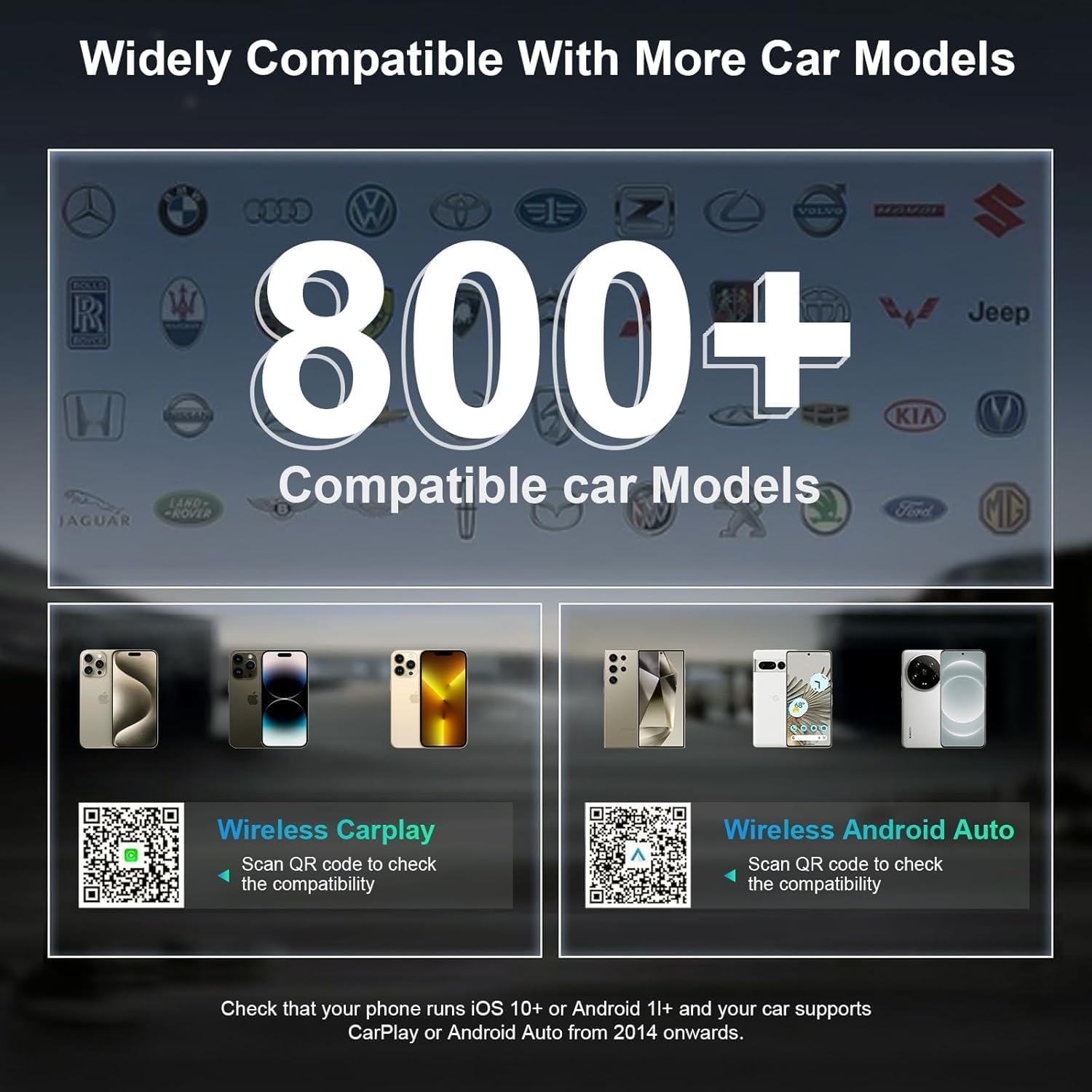 Thumbnail 2 de PWAYTEK Adattatore 2 in 1 Apple CarPlay Wireless 2025: Bluetooth 5.3 e Wi‑Fi 5.8GHz, Plug&Play per auto 2016+