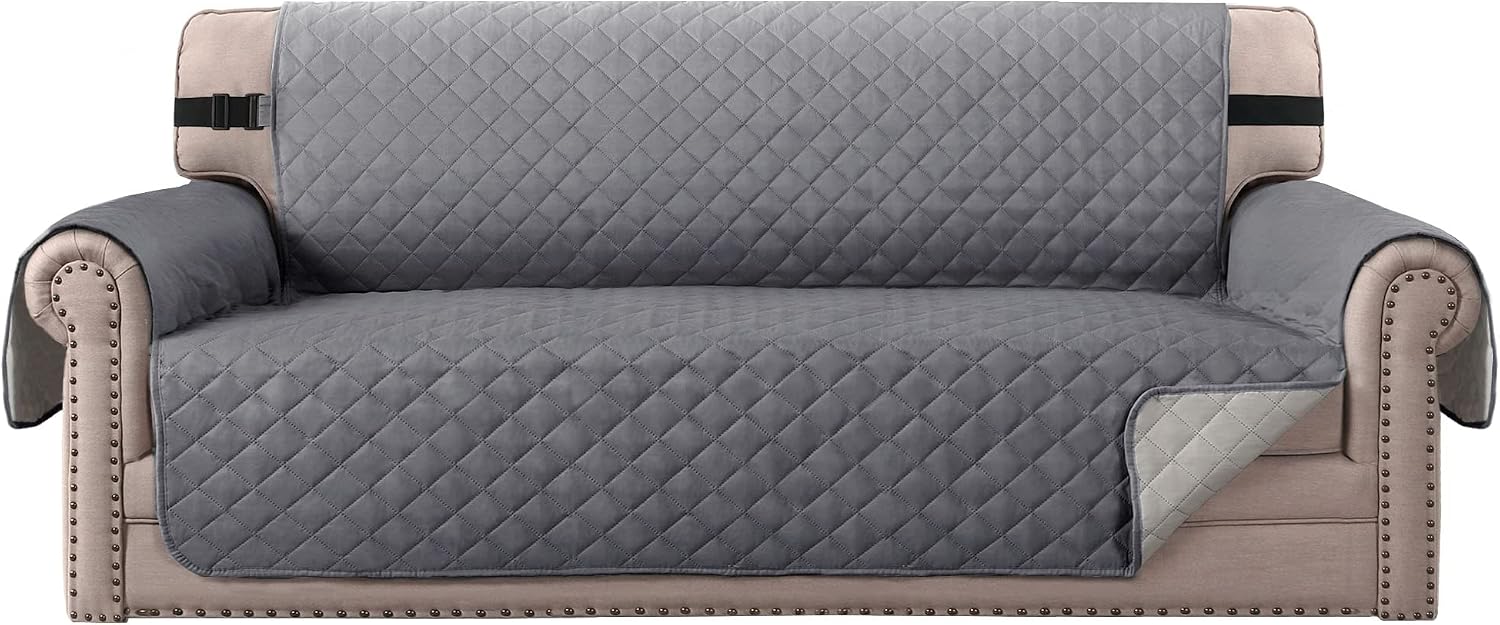 Detalle de BellaHills Sofa Cover 3 Seater Grey/Beige