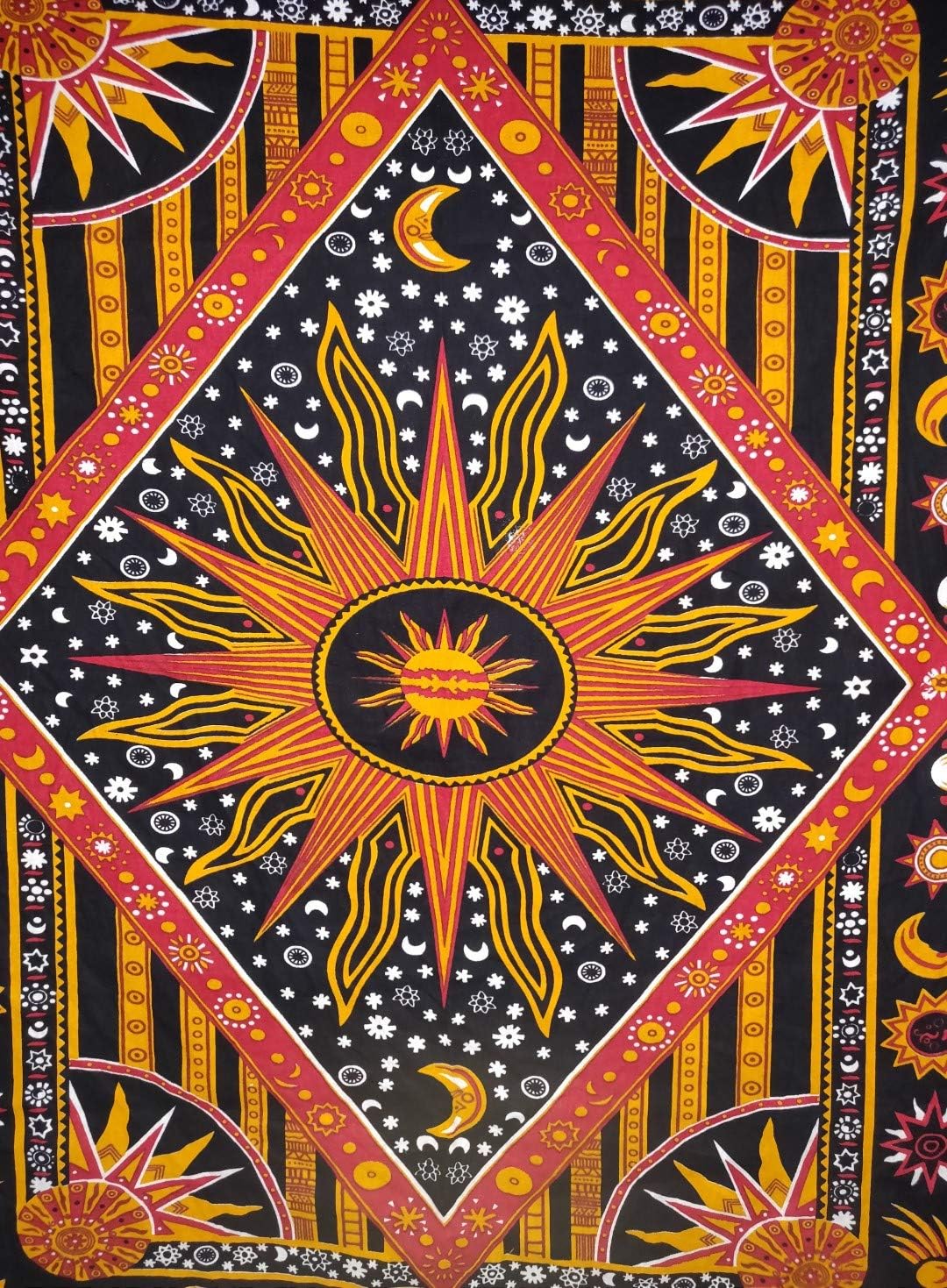 Detalle 2 de ICC Poster Wall Hanging Tapestries – Bohemian 70 x 100 cm (Orange)