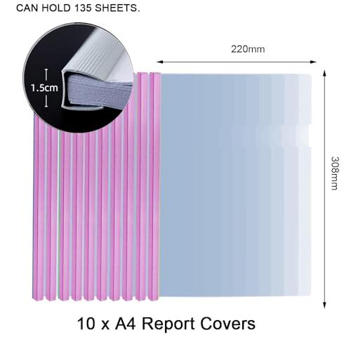 Thumbnail 1 de 10PCS A4 Report Covers with Sliding Bar 📁