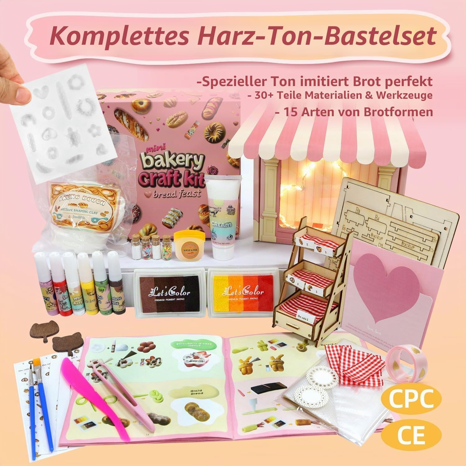 Thumbnail 1 de iLAND Basteln Mit Kindern Modelliermasse Lufttrocknend – Mini-Bäckerei DIY-Set für Kinder