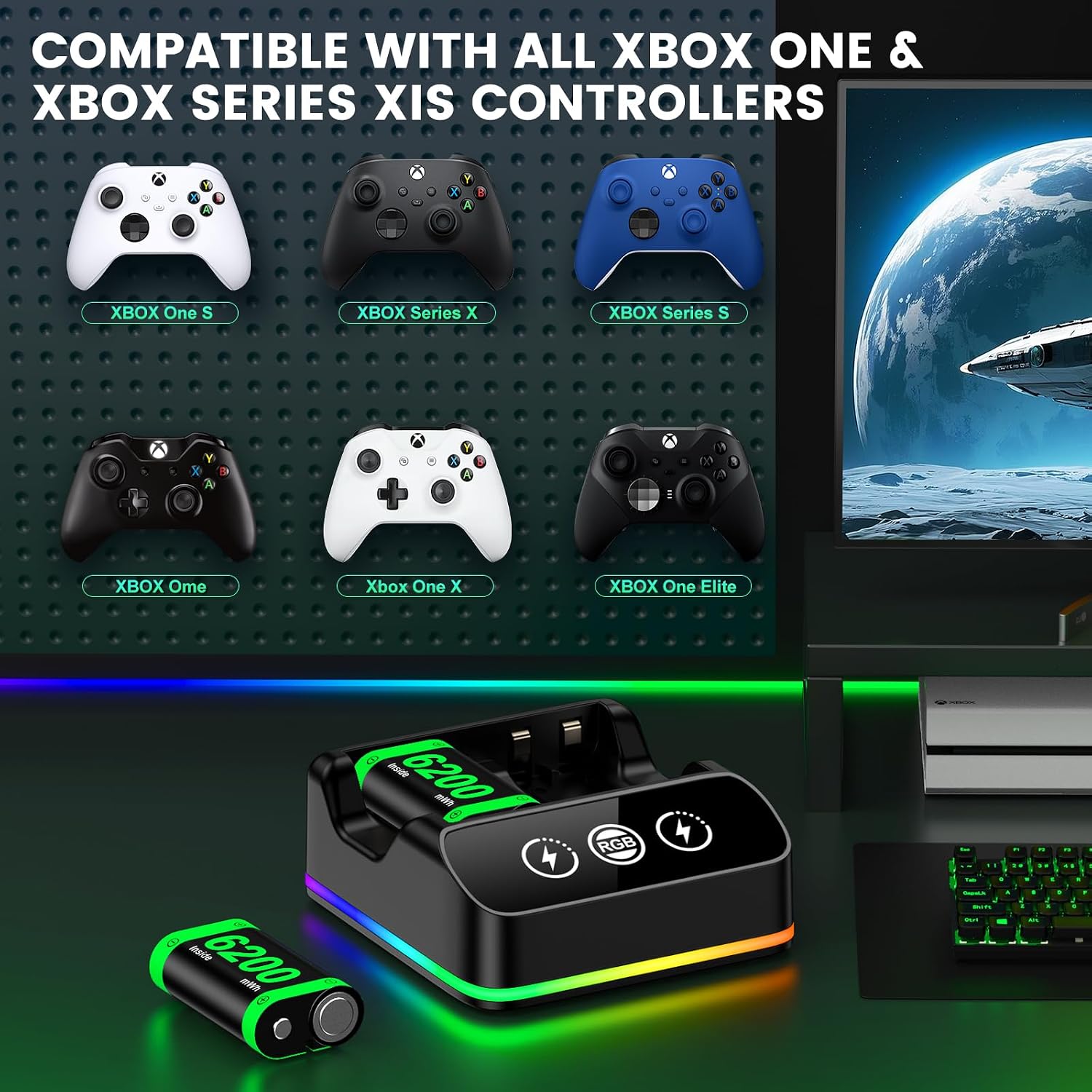 Thumbnail 5 de 6200 mWh Akku Set für Xbox Controller