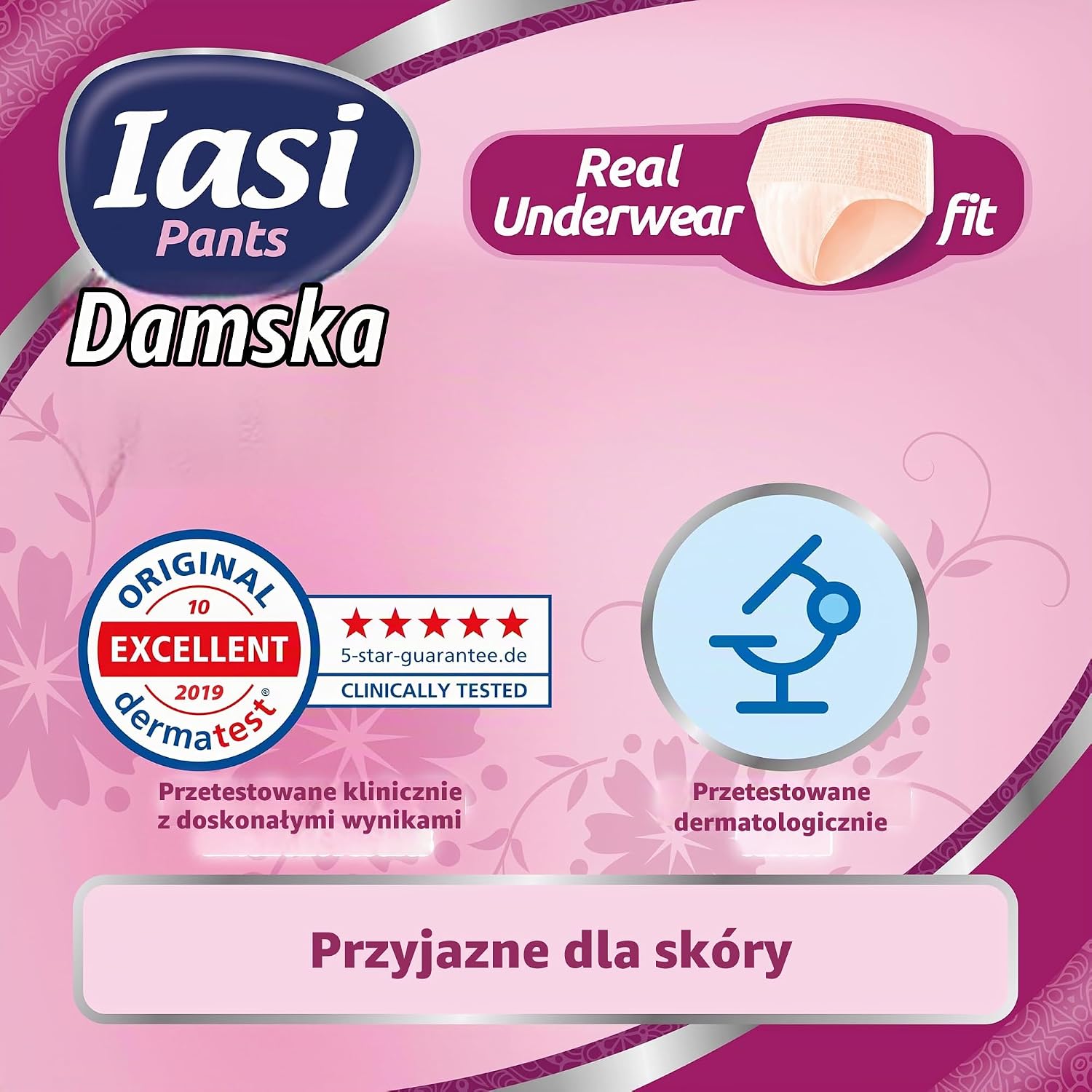 Thumbnail 6 de IASI LADY Pants, chłonne majtki na nietrzymanie moczu, rozmiar M, 12 sztuk