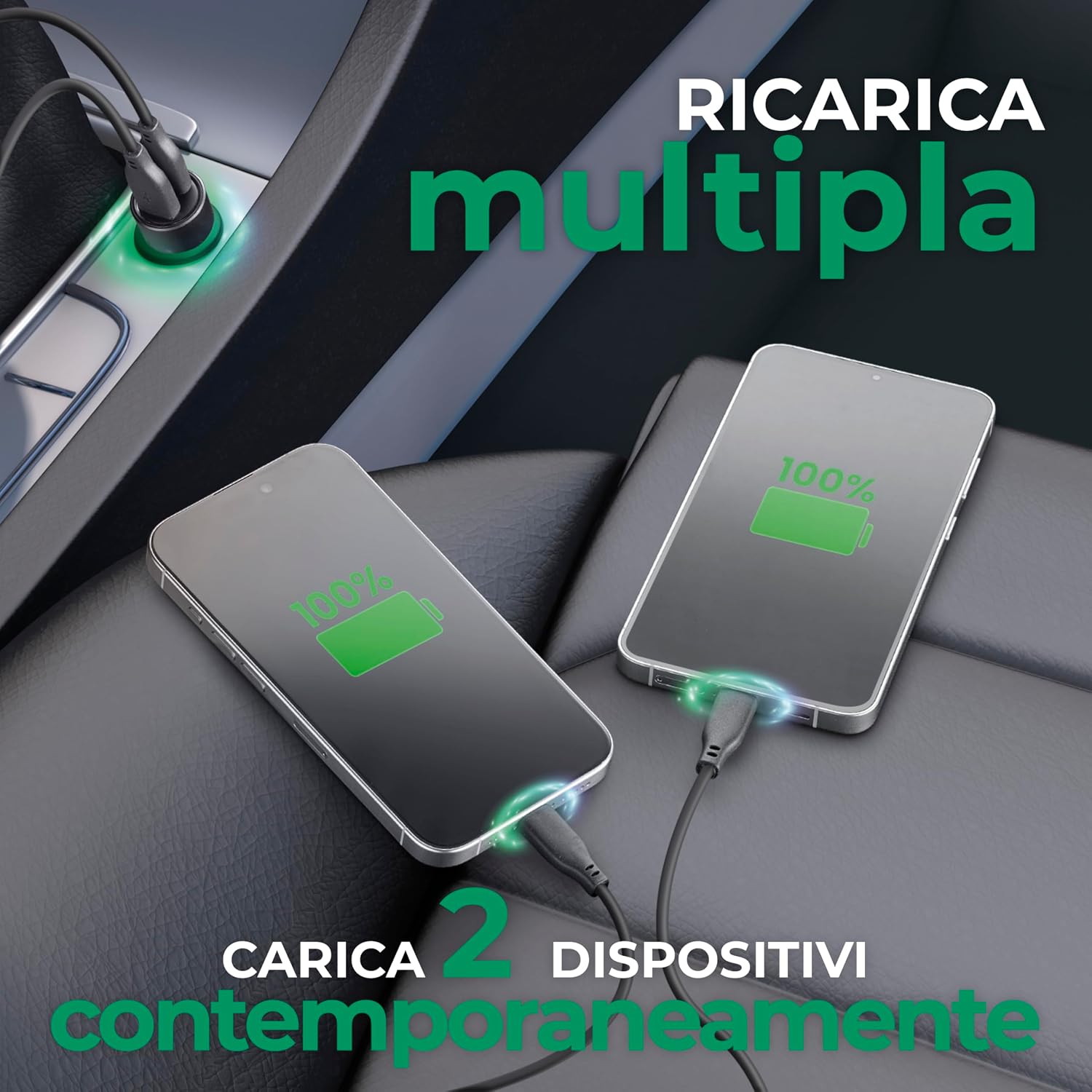 Detalle 2 de Teknoll Caricabatterie Rapido 24W 2 porte USB