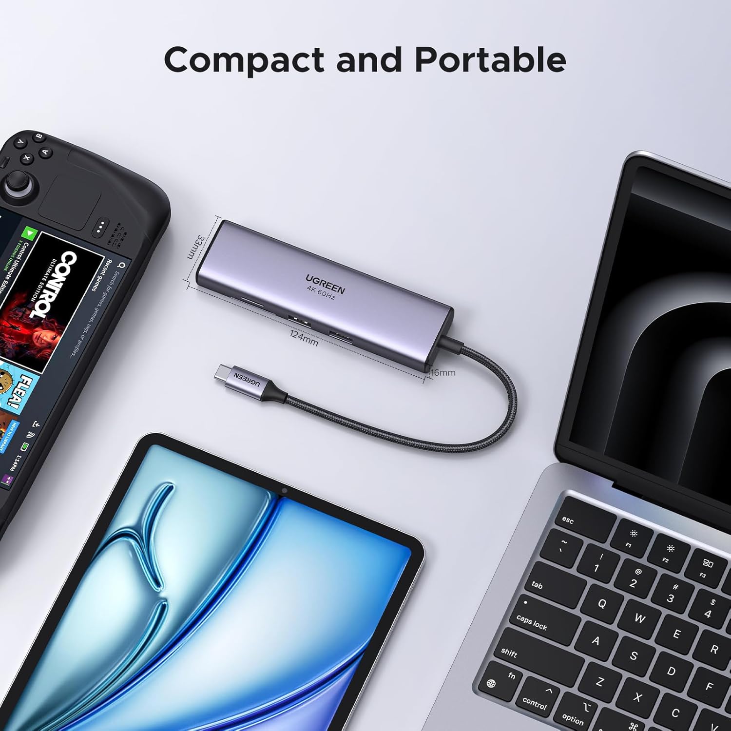 Detalle 2 de UGREEN Revodok USB C Hub 7-in-1