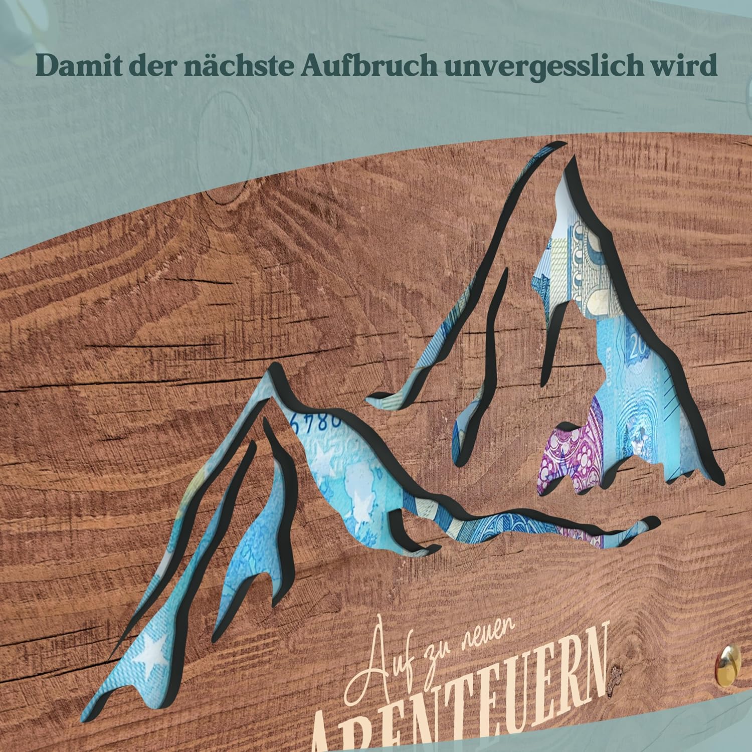 Detalle 2 de XL Geldgeschenk aus Holz 20x15 cm