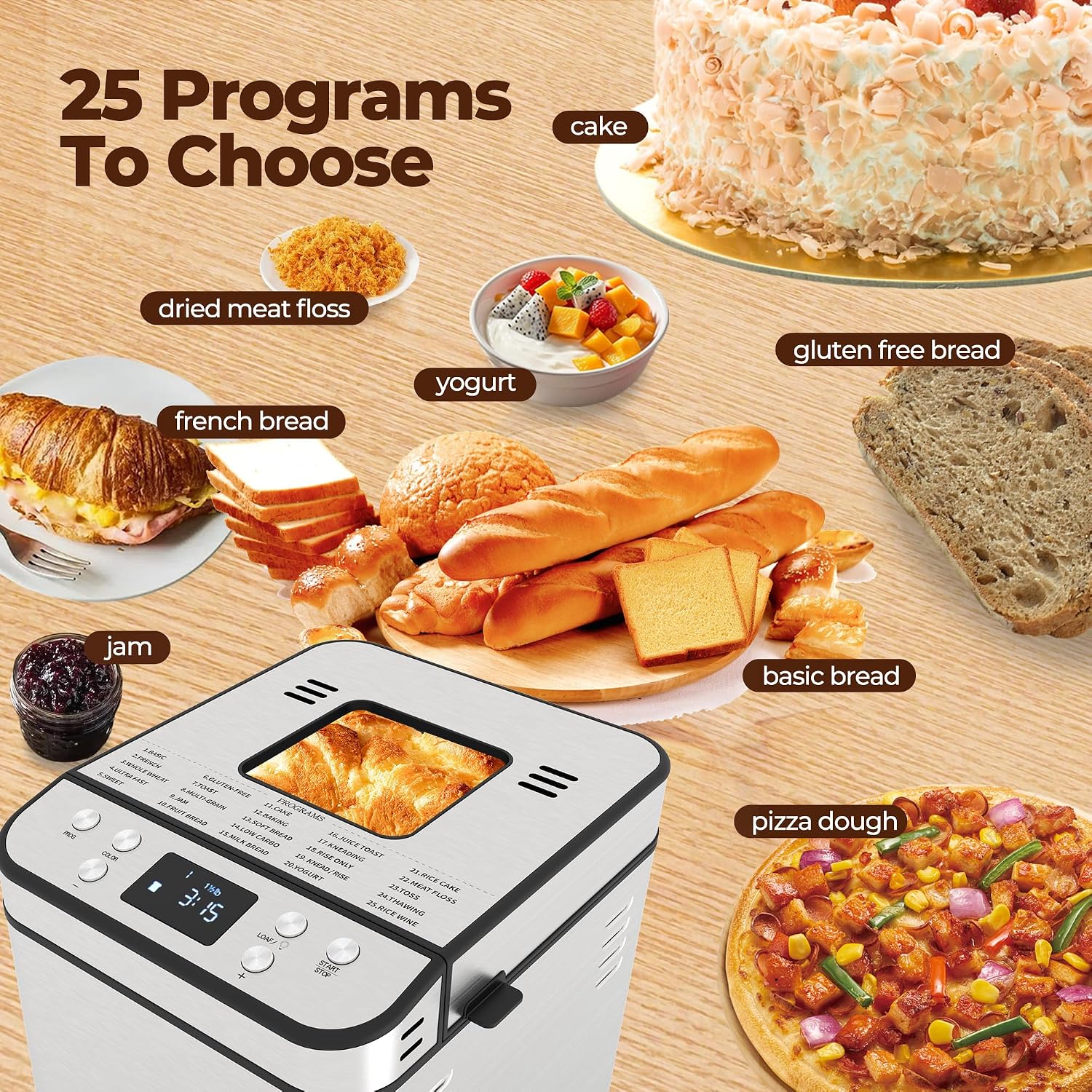 Thumbnail 2 de Rosewill 25-in-1 Bread Maker 2LB 🍞