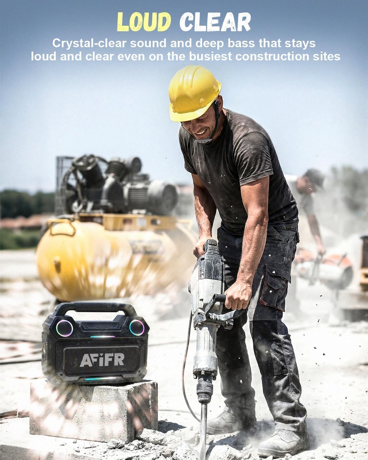 Thumbnail 4 de AFIFR Outdoor Bluetooth Speaker 160W: Rugged, IP67, 24H Playtime with Lights