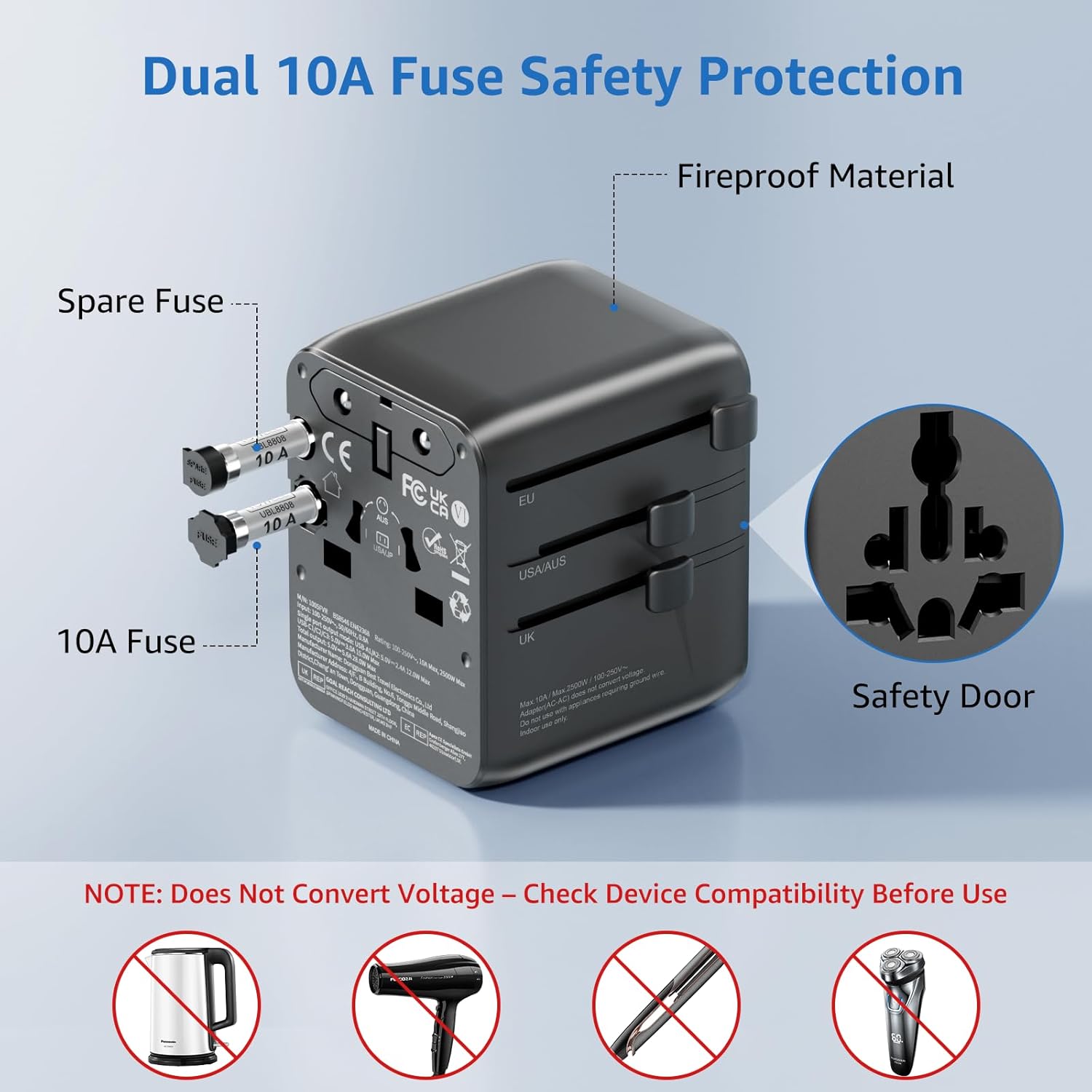 Thumbnail 5 de Universal Travel Adapter 28W with 3 USB‑C