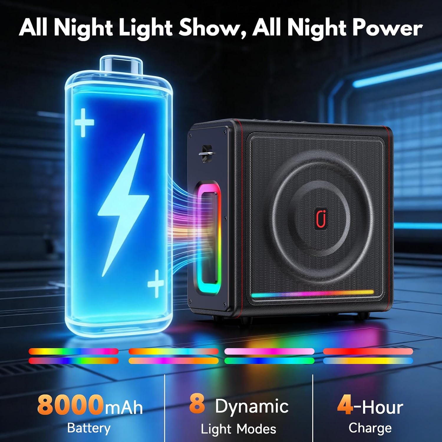 Thumbnail 3 de PPMIC MS78 Karaoke Machine, 300W, Two Microphones, Bluetooth 5.3