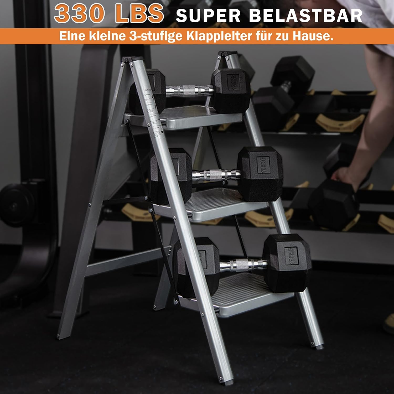 Thumbnail 3 de XinSunho Leiter 3 Stufen Tragbar 150 kg