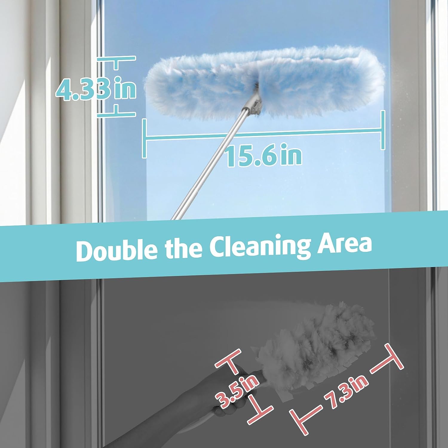 Thumbnail 5 de Air U+ 6 ft Extendable Duster with 20 Refills — Swiffer Compatible Microfiber Dual-Head