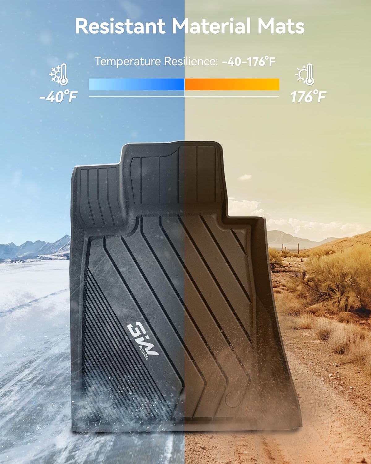 Thumbnail 4 de 3W Custom-Fit TPE Floor Mats for BMW 5 Series G30 (2017–2023) — All-Weather Full Set (Not for GT & 530e)