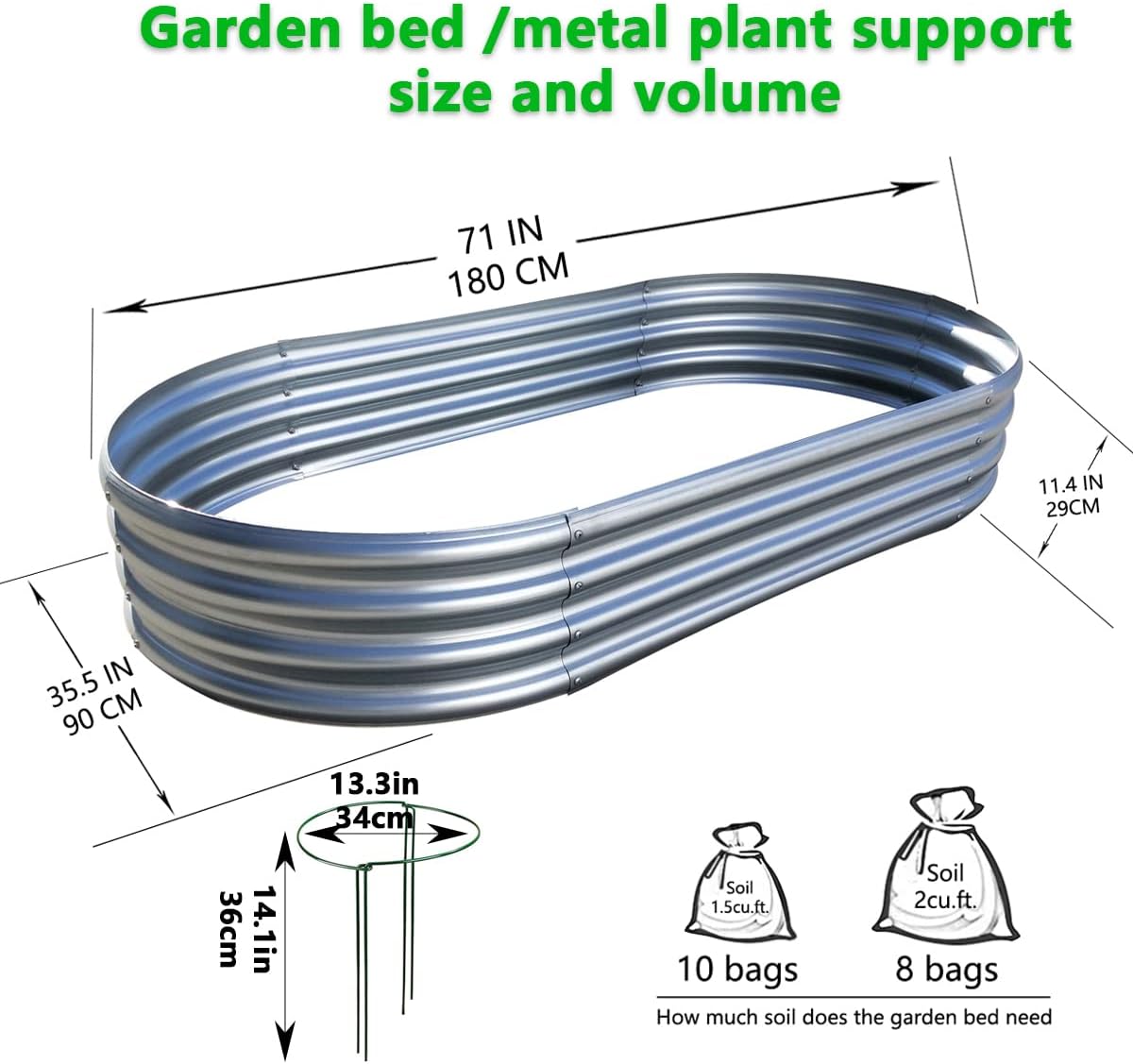 Thumbnail 5 de COATTOA COATTOA-Garden Bed-00-1.8-2 Galvanized Raised Garden Bed, 6×3×1 ft