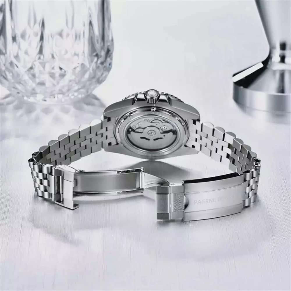 Detalle 2 de Pagani Design Orologio Uomo Automatico NH35 40 mm: stile classico e robustezza 100M
