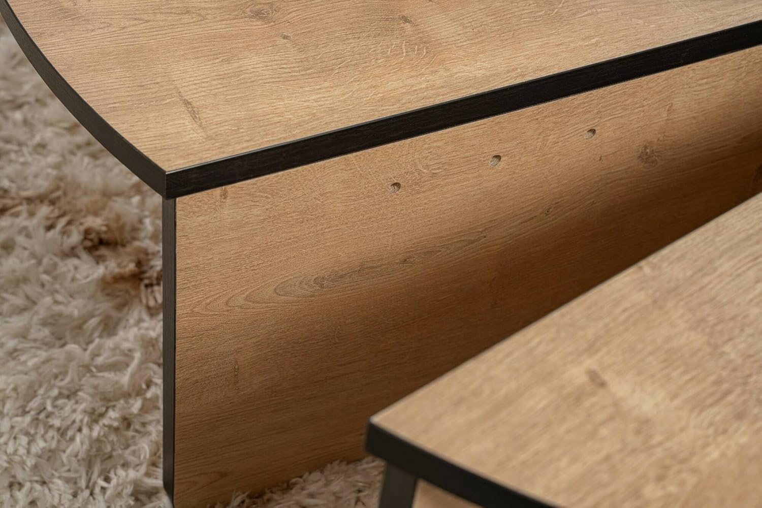 Thumbnail 3 de Dmora Feglino tavolino basso da salotto 90x60 cm in rovere e nero