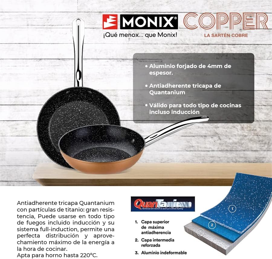 Thumbnail 9 de MONIX Copper Set 3 Sartenes Antiadherentes 🥘 y Duraderas