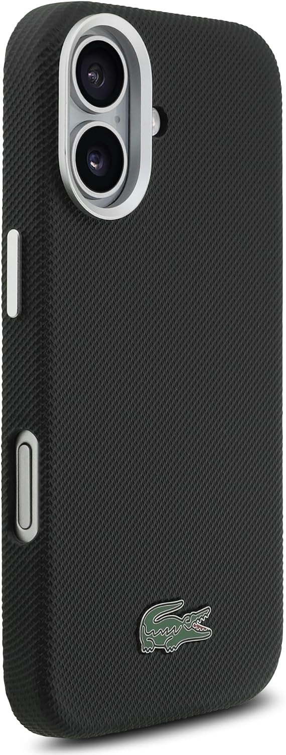 Detalle 2 de LACOSTE LCFCMP17SPLAK iPhone 17ケース MagSafe対応 プチピケデザイン・ブラック