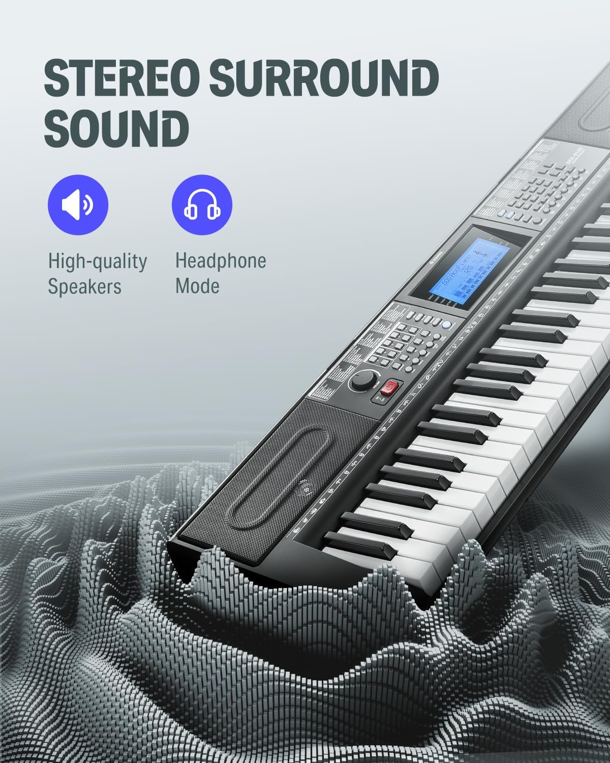 Detalle de Donner DEK-610S 61-Key Keyboard Kit with 249 Voices, Stand and Bench