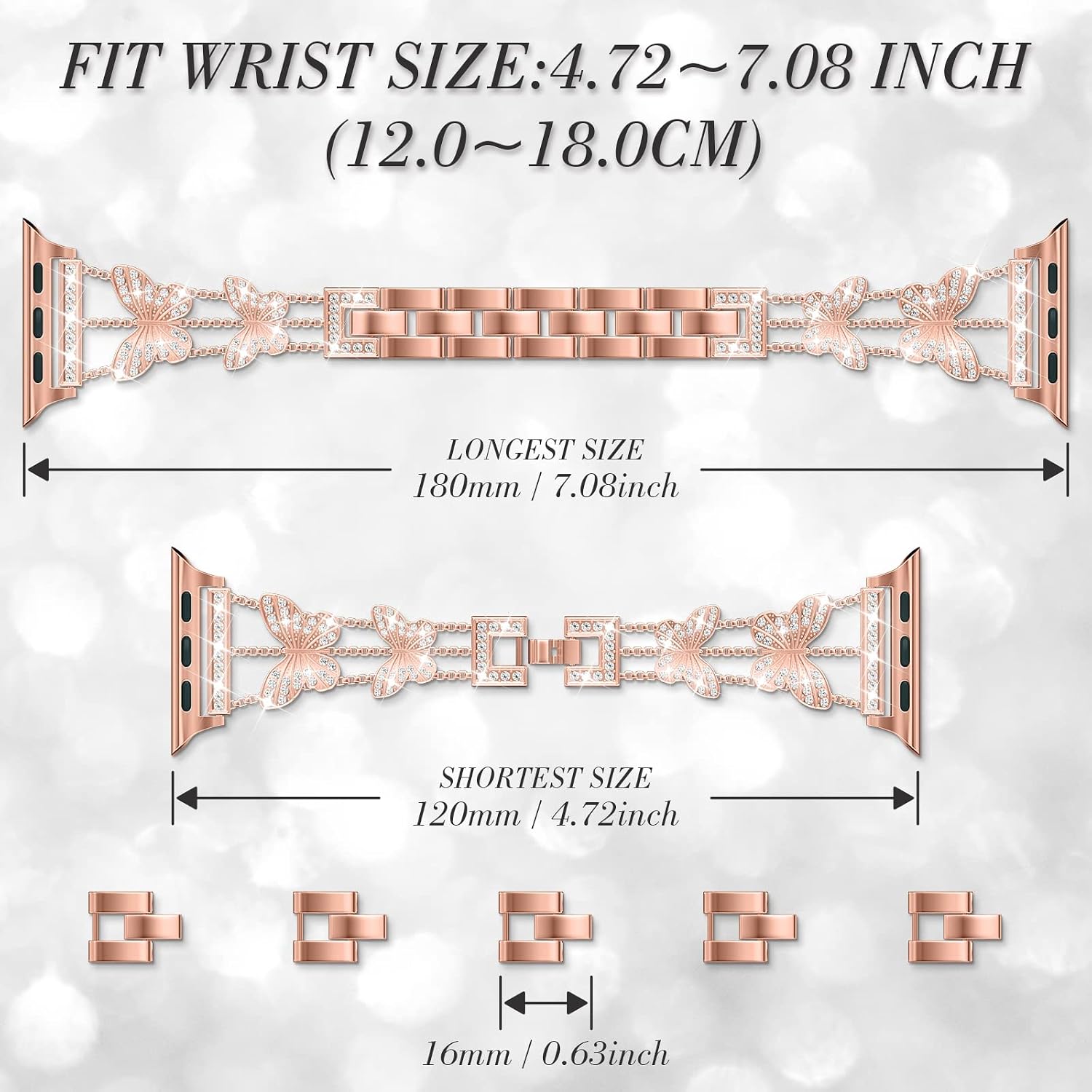 Thumbnail 4 de Musk-MSKR Metal Diamond Starlight Band 41mm