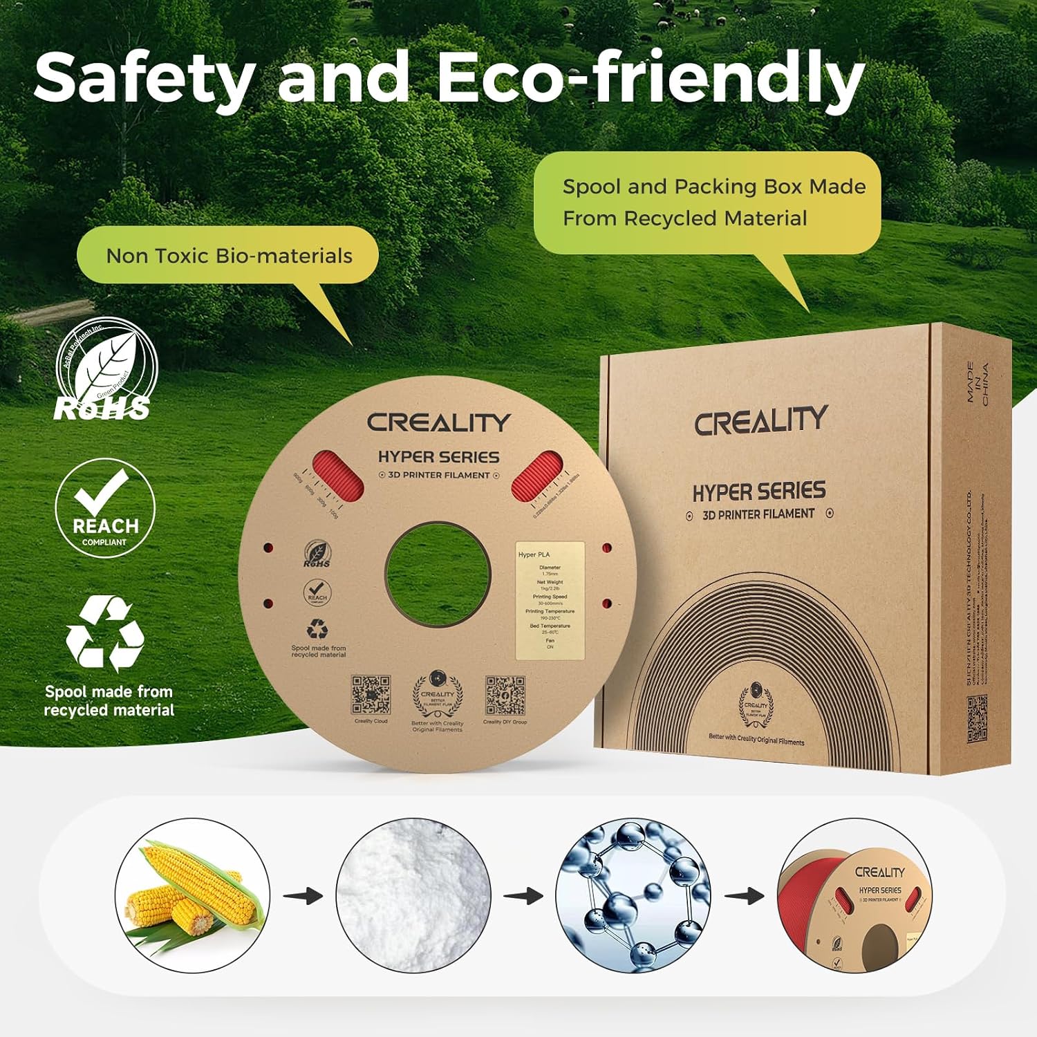 Detalle 2 de Creality Hyper PLA Filament 4KG