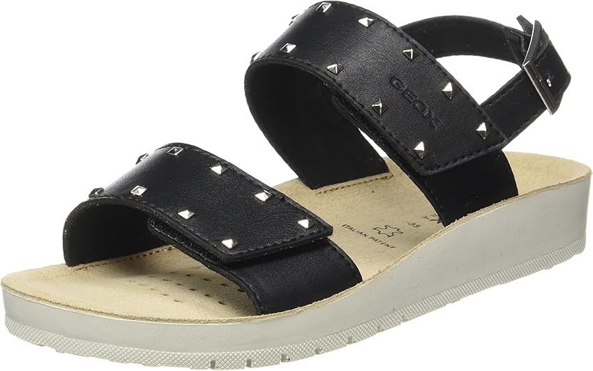 Detalle de Geox J Sandal Costarei Gi - Sandalias Plata Niñas
