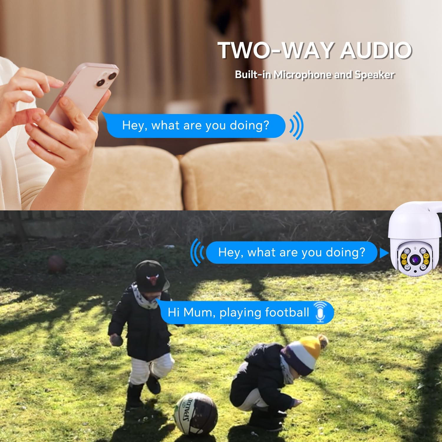 Thumbnail 6 de New Flash 3MP WiFi Security Camera Outdoor with Pan-Tilt 360° view, colour night vision and 2-way audio