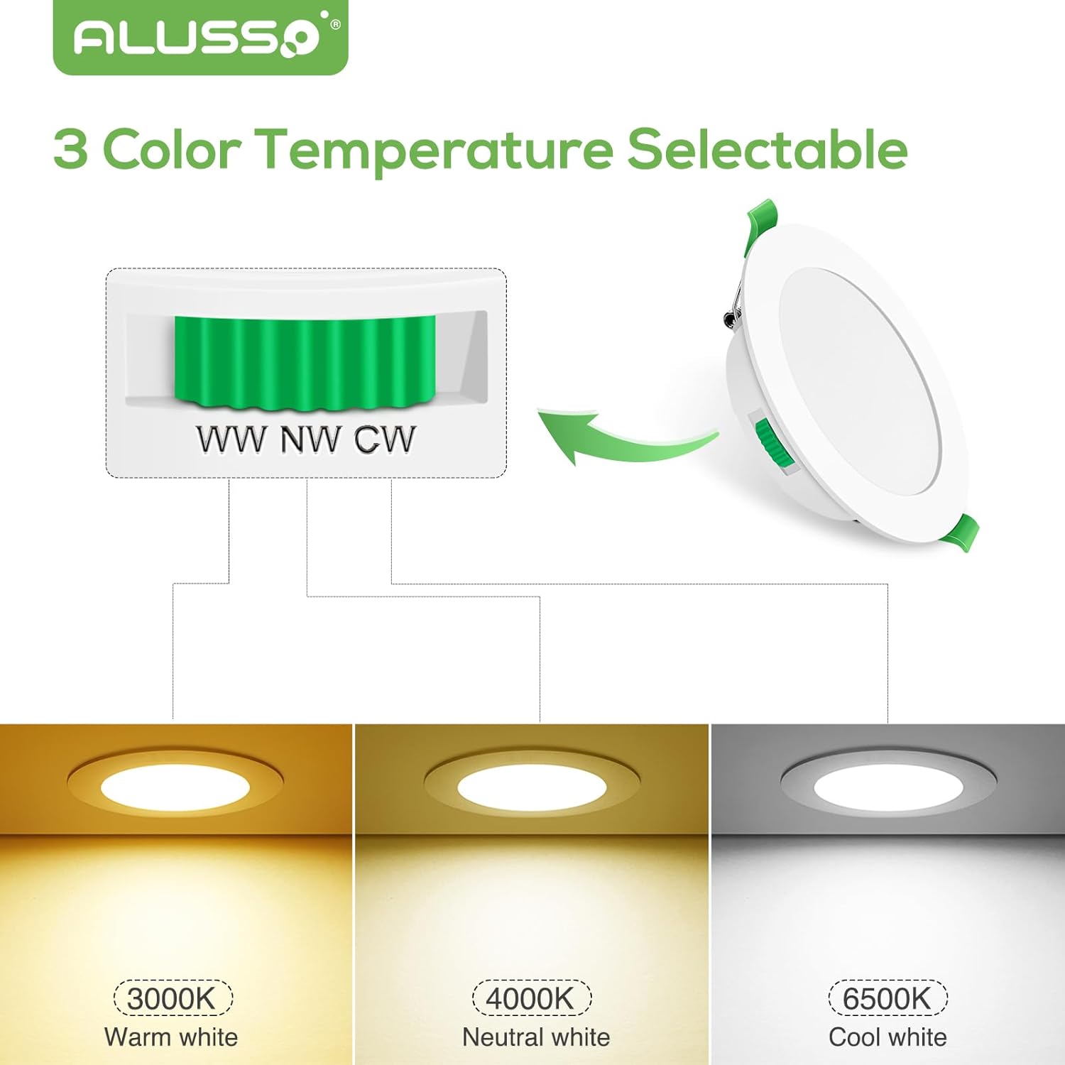 Detalle de ALUSSO Ultra Slim 5W LED Downlights 6 Pack