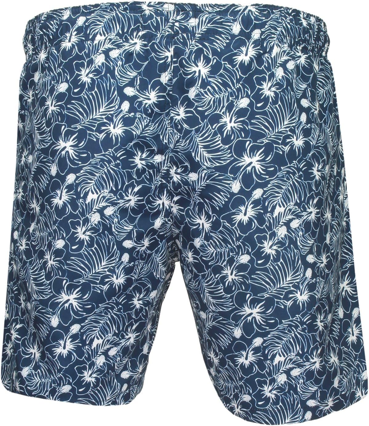 Thumbnail 3 de Xact Men’s Hawaiian Swim Board Surfing Shorts with Zip Pockets, Mesh Brief Lining & Quick Dry