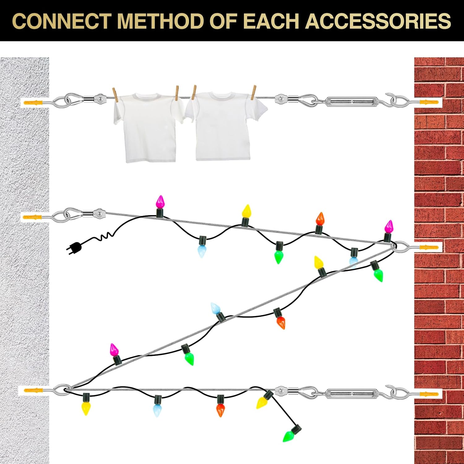 Thumbnail 6 de DIYLAND wire rope kit 35m stainless cable