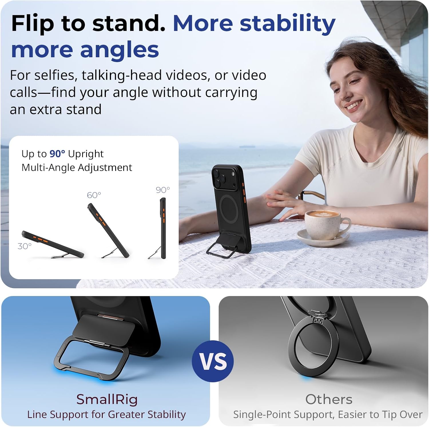 Detalle de SmallRig Phone Case with Stand, Aurora Black