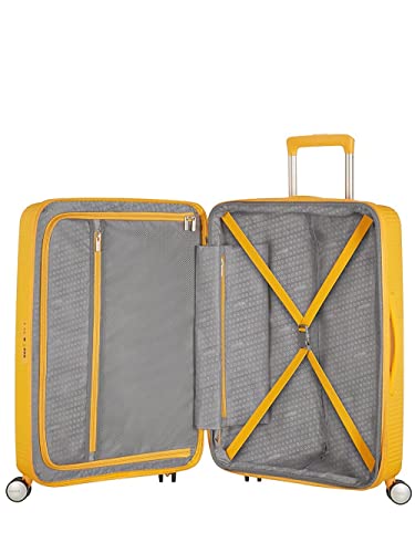 Detalle de American Tourister Soundbox – Valise Spinner M Extensible 67 cm en jaune doré, 71,5/81 L, 3,70 kg