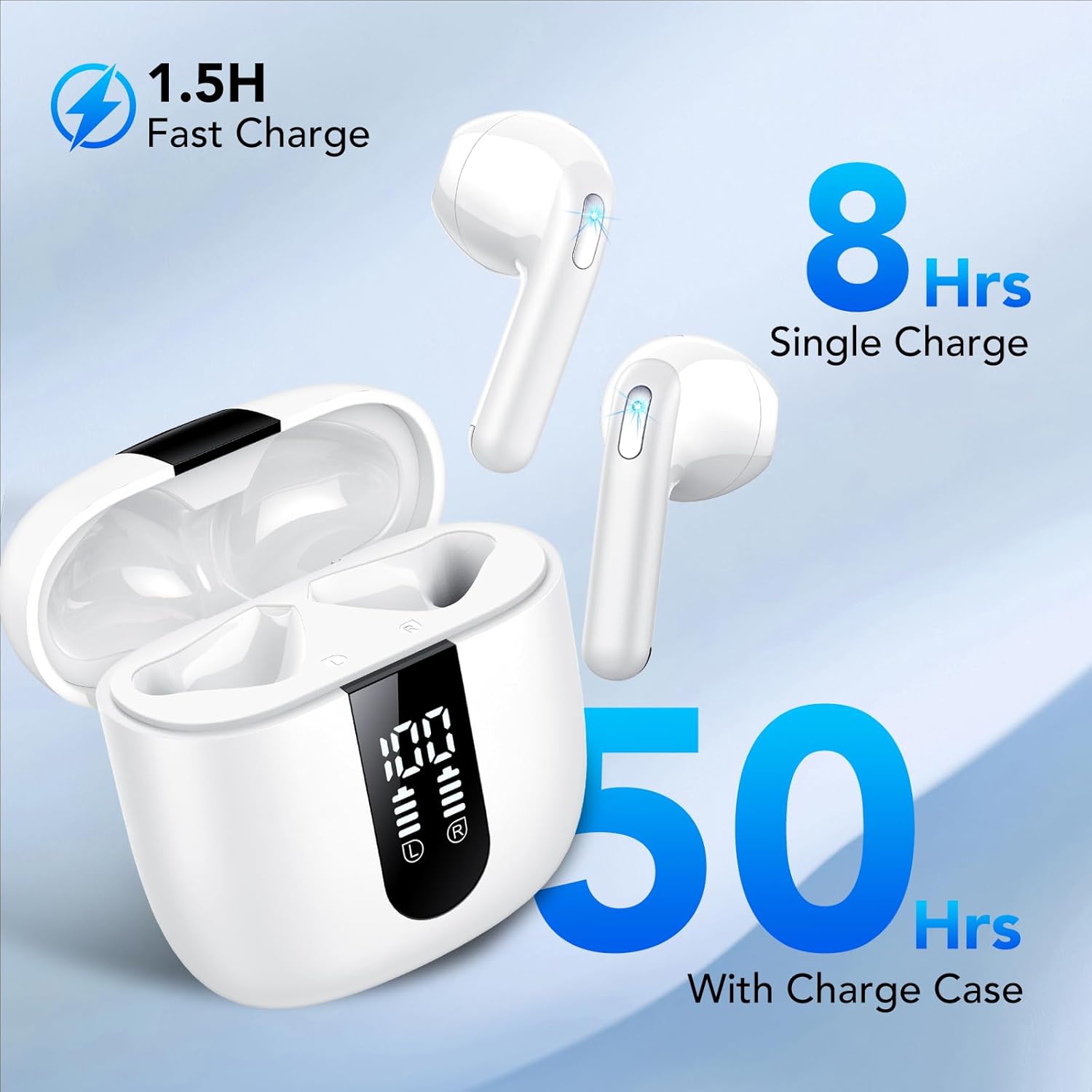 Thumbnail 2 de Bluetooth In-Ear Kopfhörer kabellos (Bluetooth 5.4, 4 Mikrofone, IP7) mit USB-C Ladecase – Modell „2026“