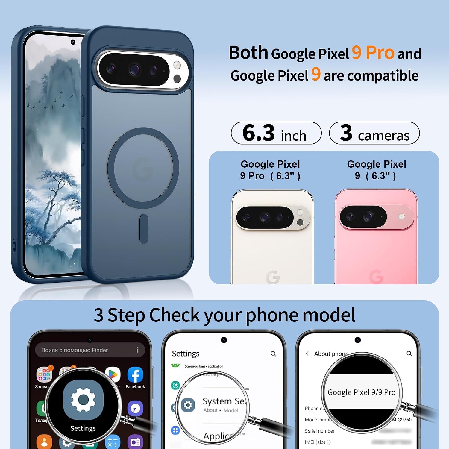 Thumbnail 1 de Pixel 9 MagSafe case 0.05 inch slim