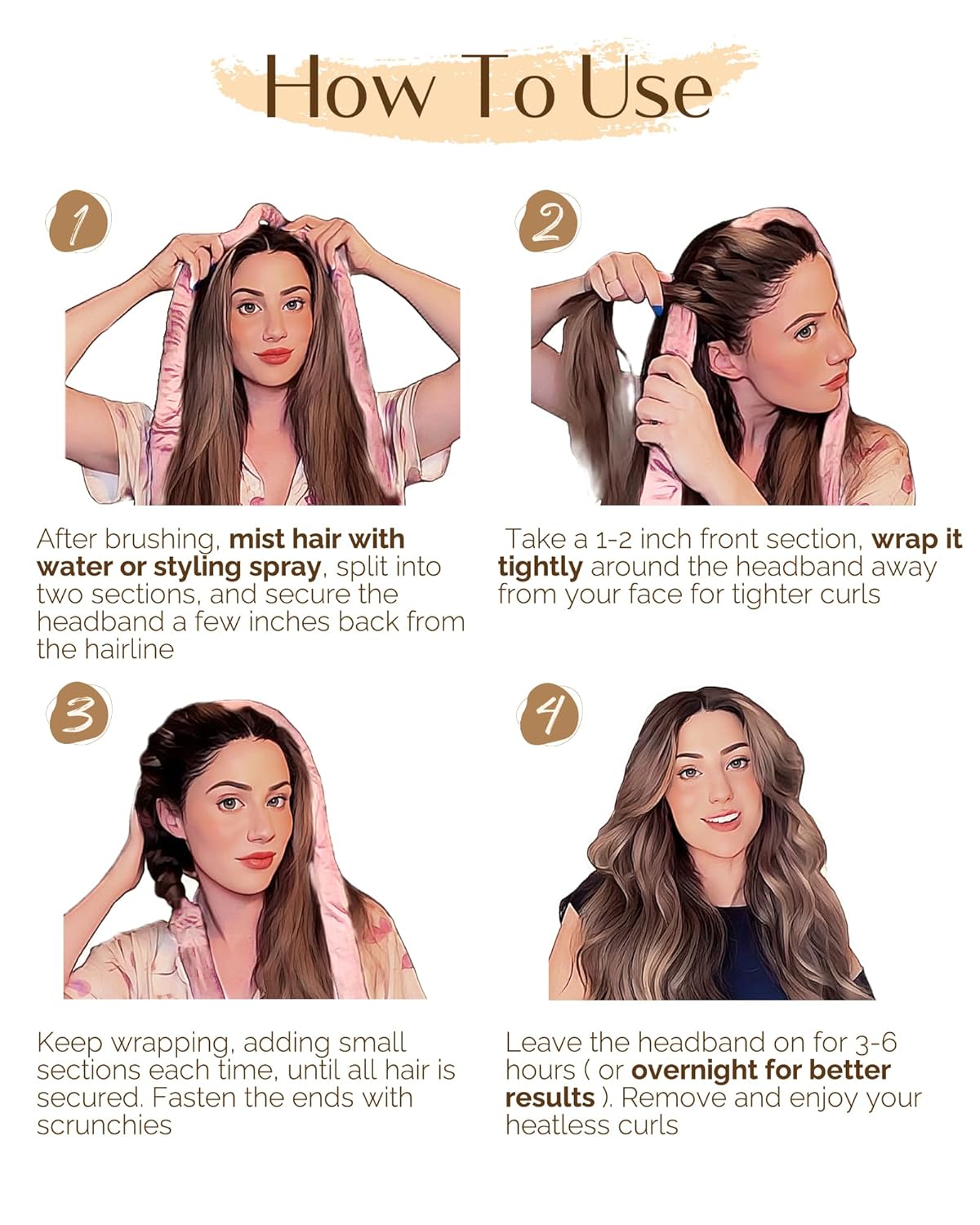 Thumbnail 6 de Yanibest Heatless Hair Curler: Overnight Ribbon Wrap for No-Heat Styling