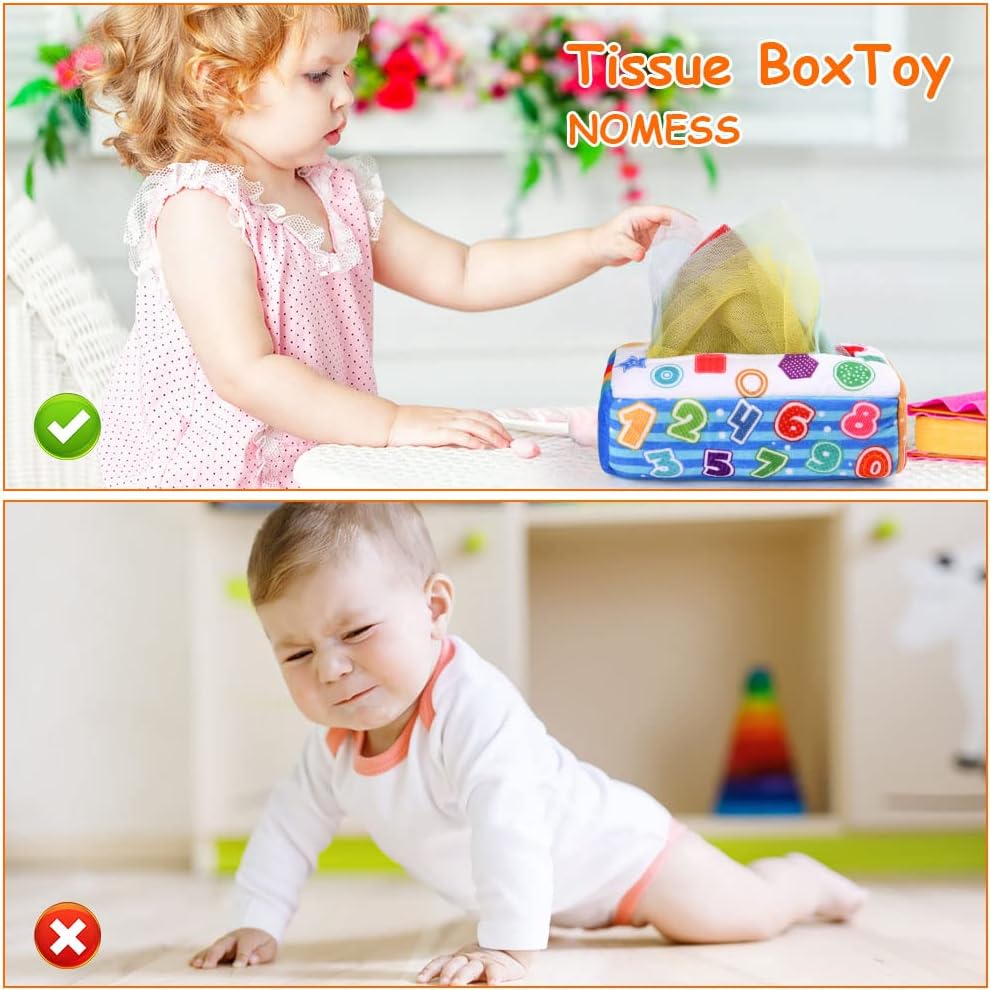 Thumbnail 6 de Vicloon Baby Tissue Box Toy, Sensorik-Spielzeug