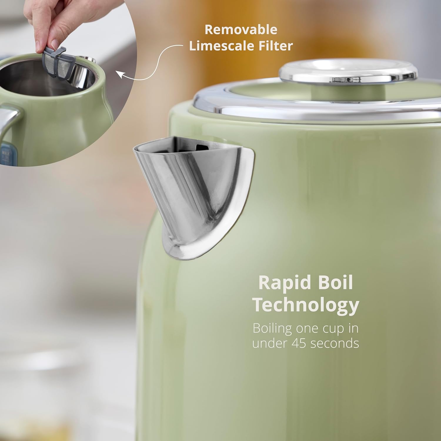 Thumbnail 2 de Swan SK19025GRN Retro Kettle