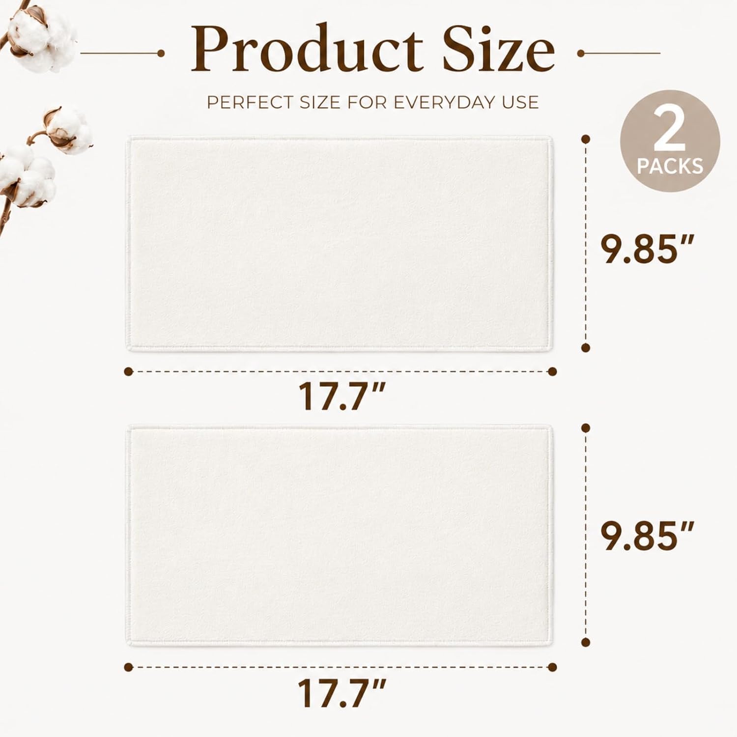 Thumbnail 1 de 2 Pcs Organic Cotton Flannel for Castor Oil Pack Wrap