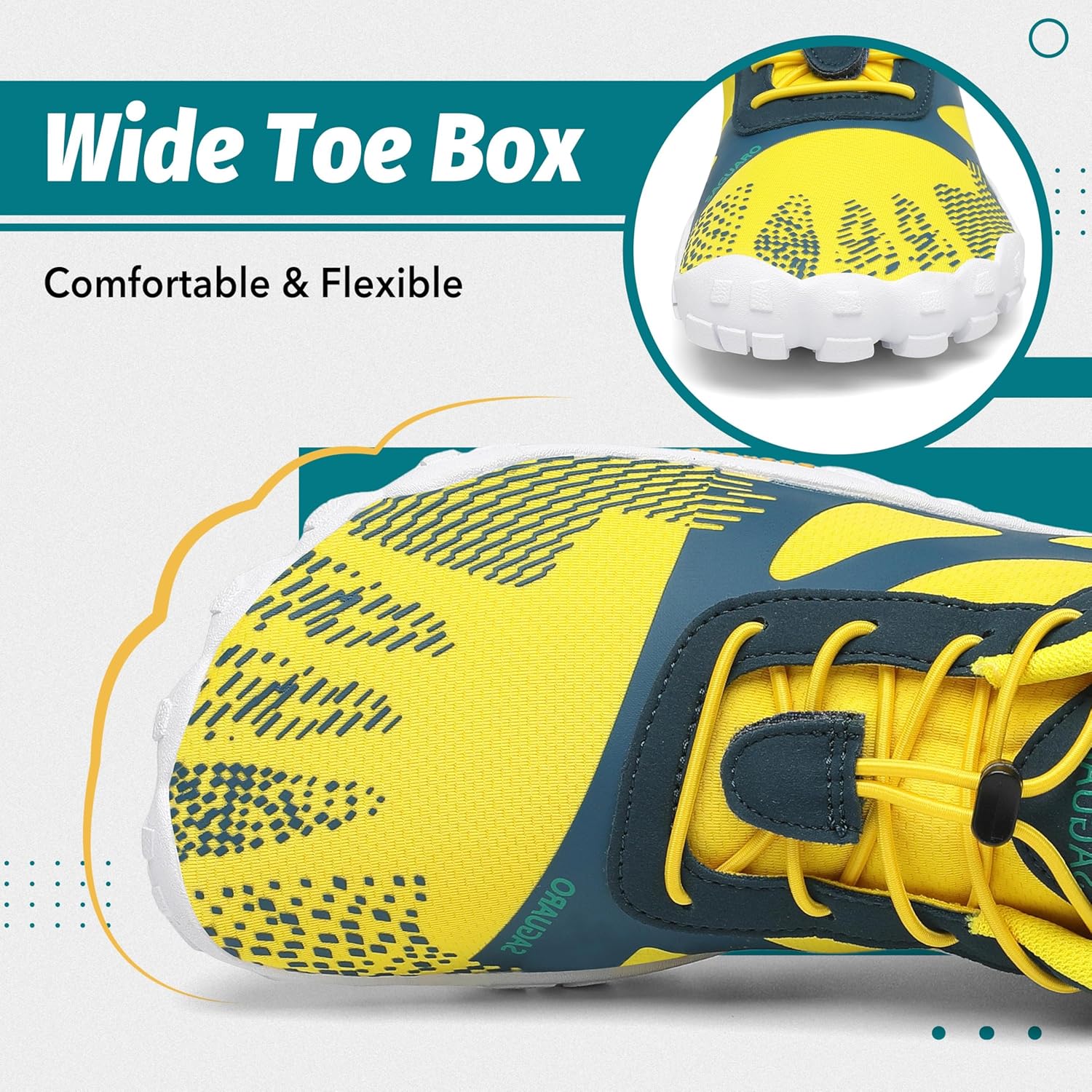 Thumbnail 1 de SAGUARO Barfußschuhe Unisex – Outdoor Zehenschuhe mit breiter Zehenbox, Zero-Drop und Schnellschnürsystem (Gr. 36–48)