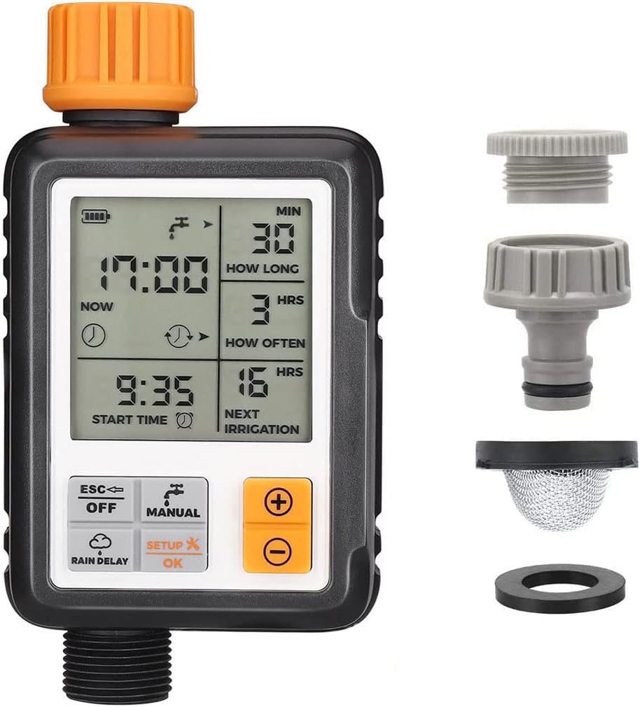 Detalle de Johgee Programmator per Irrigation Giardino IP65 con Timer Digitale e LCD 3