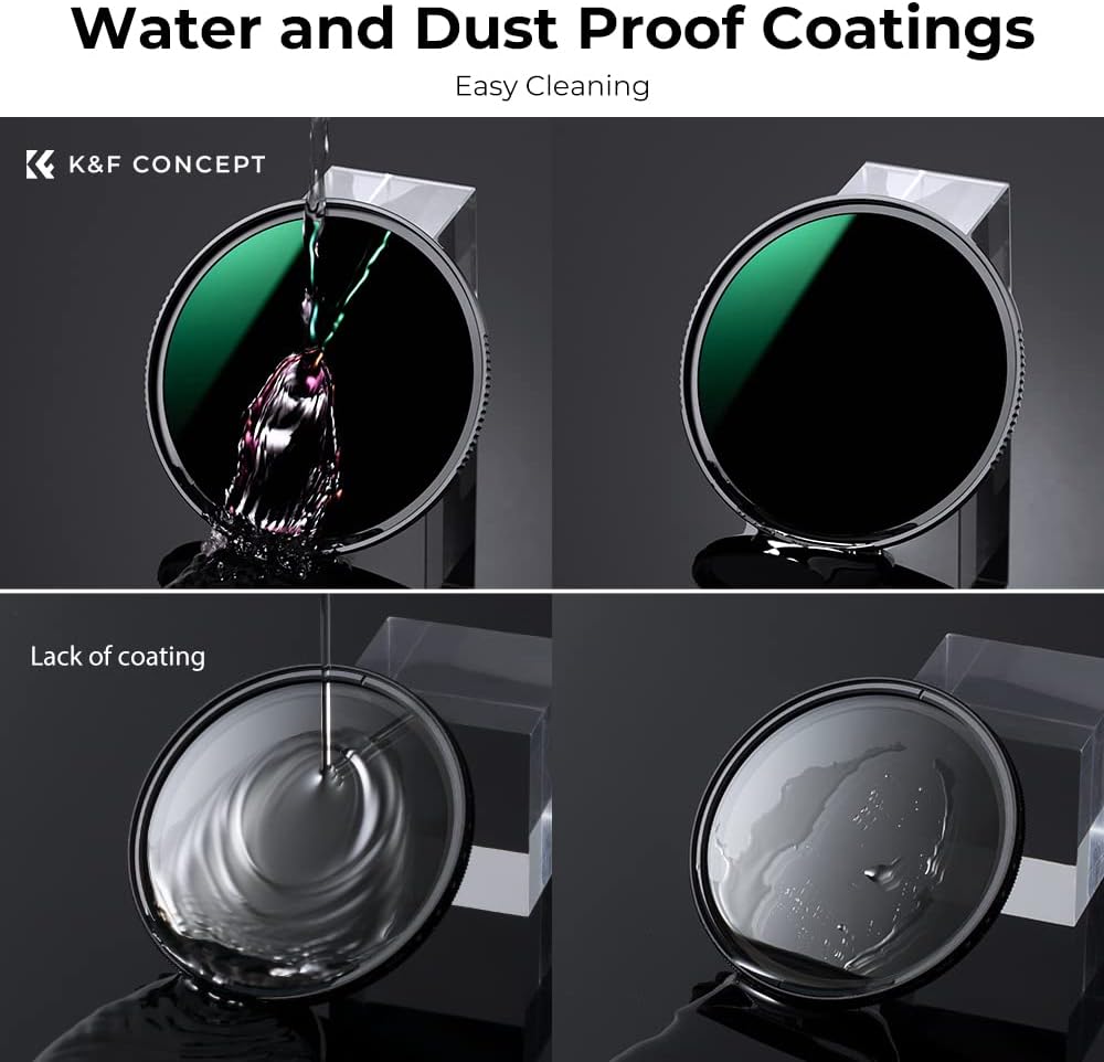 Thumbnail 5 de K&F CONCEPT Nano-X ND1000 10 stop 72 mm filtro ND slim HD (Nano-revestimento 28 strati)