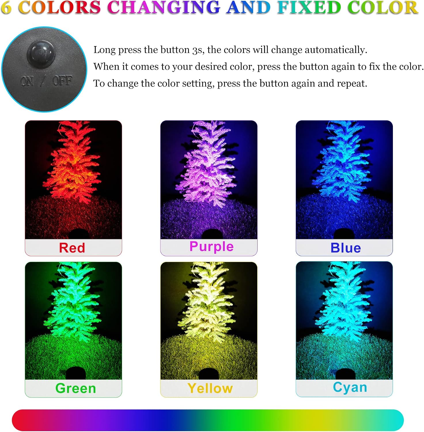Detalle de NATPOW Solar Spot Lights 6-in-1 RGB