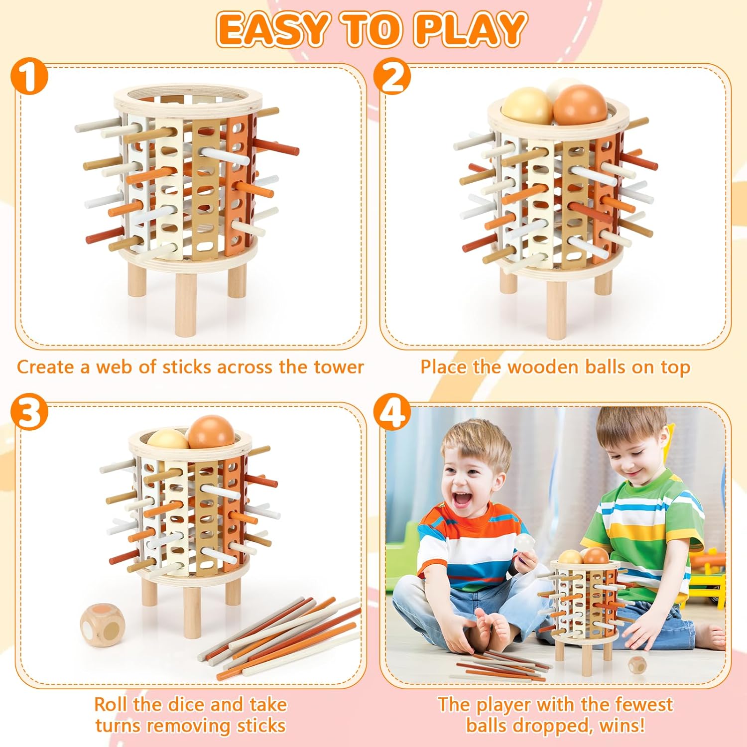 Thumbnail 4 de Juego Montessori 4 en 1 de madera 3–6 años