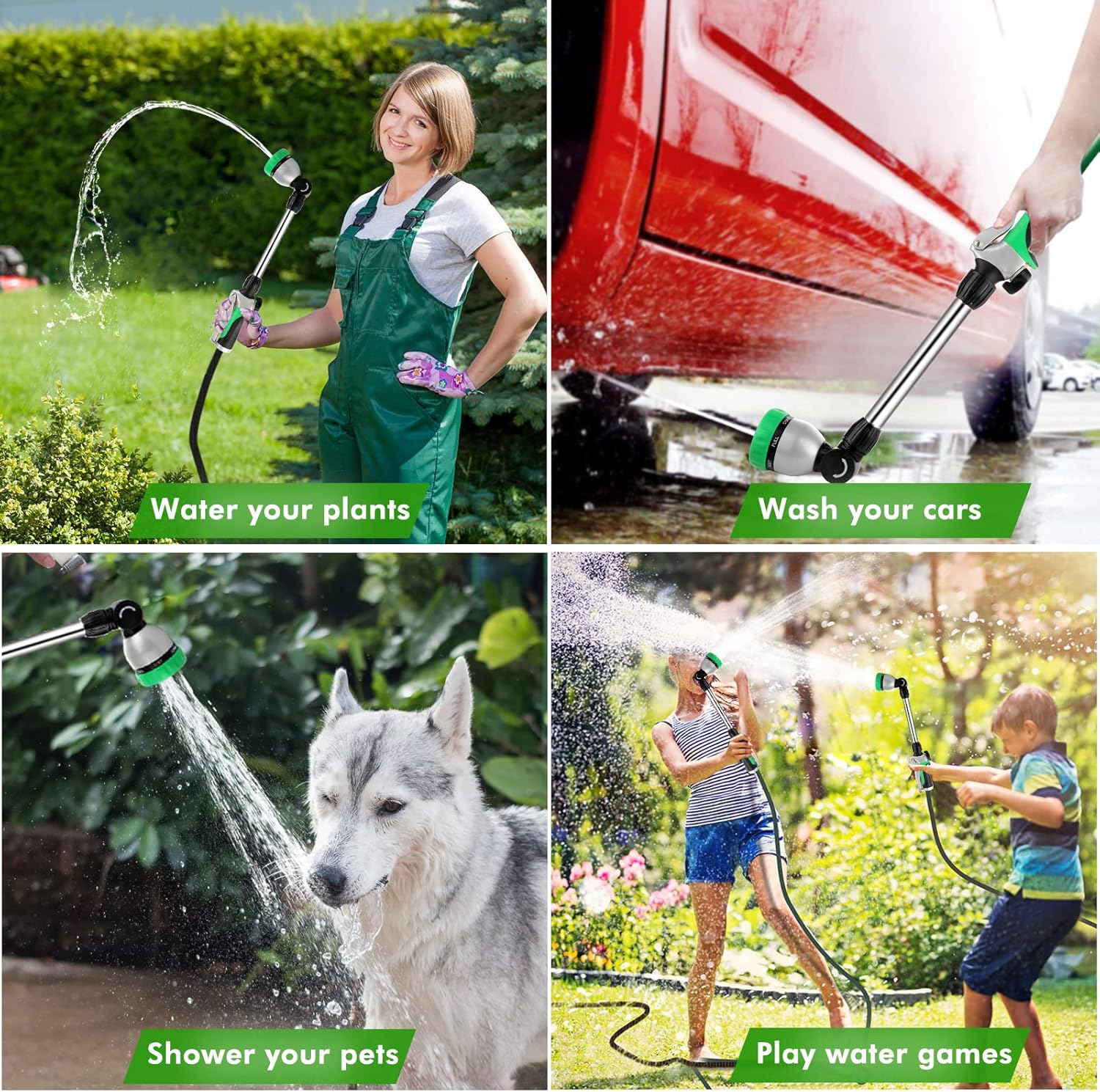 Thumbnail 6 de RESTMO Metal Watering Wand: Heavy-Duty 16-Inch Sprayer with 7 Patterns and 180° Swivel