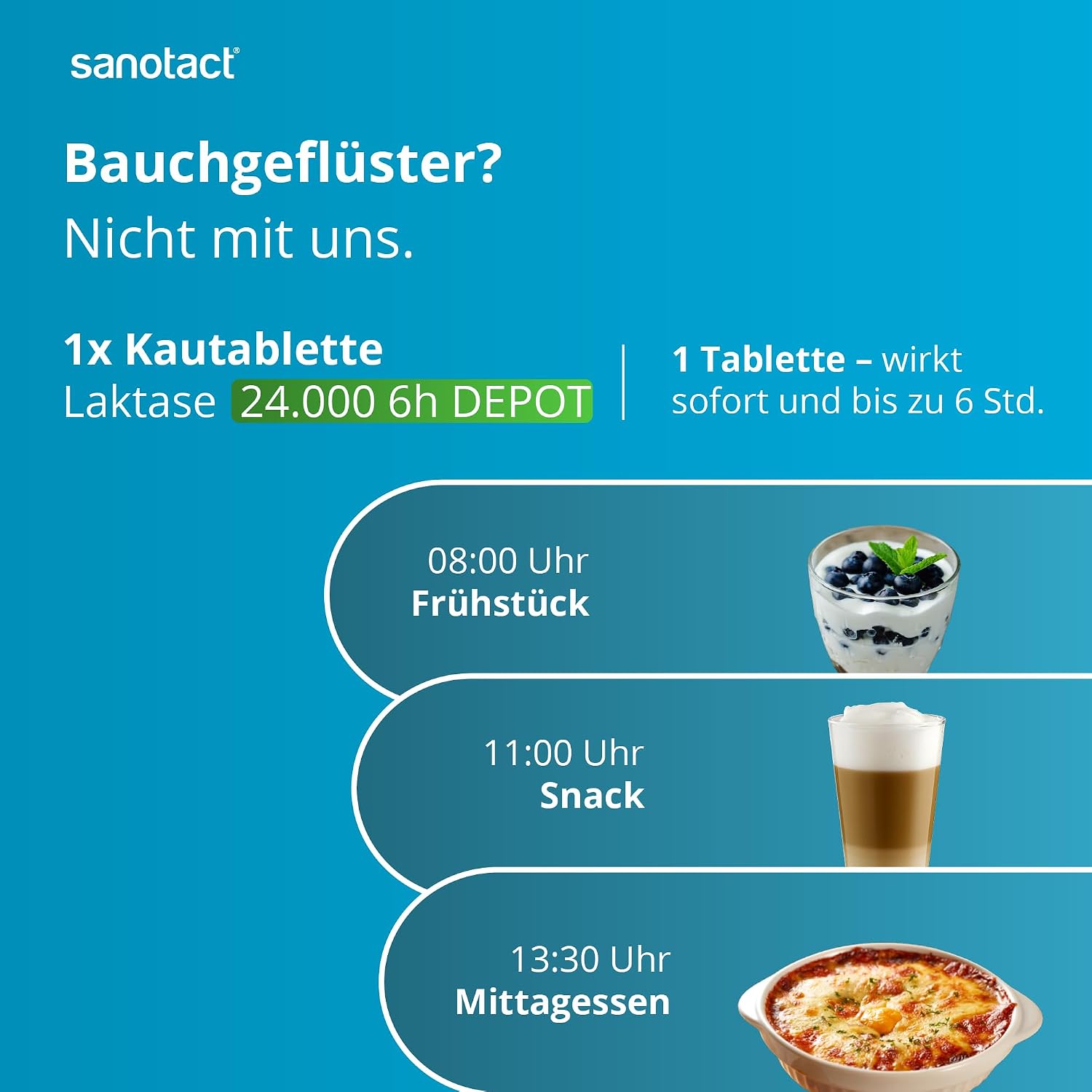 Detalle 1 de Sanotact Laktase 24.000 Depot Tabletten