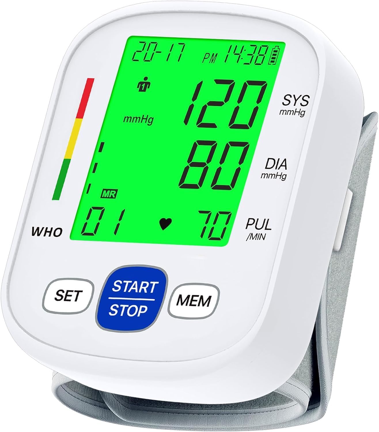 Detalle de FACEIL BSX325 Wrist Blood Pressure Monitor with Adjustable Cuff and 2-User Memory