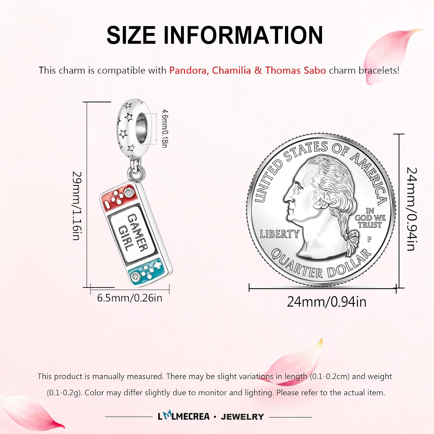 Detalle de LMLMECREA Charms Anhänger 925 Sterling Silber – Süßes Tier-Design für europäische Armbänder