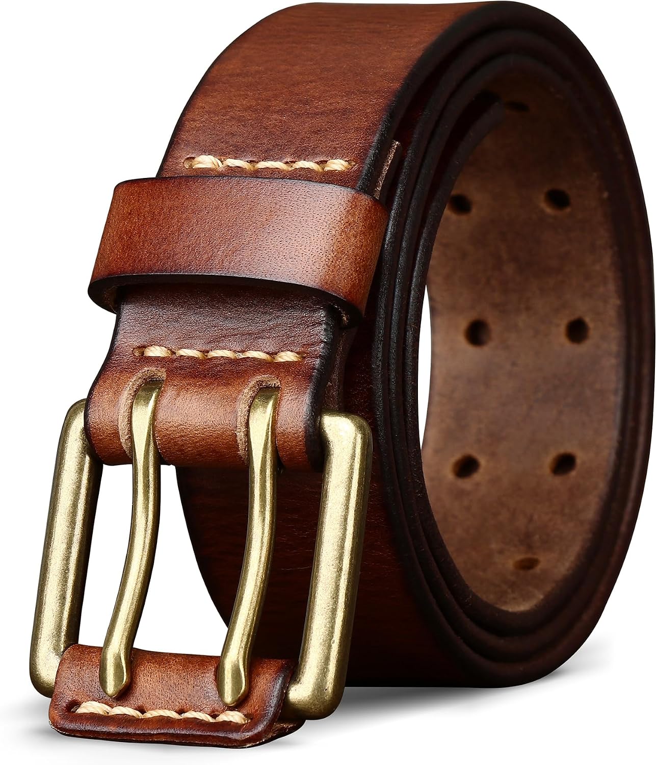 Thumbnail 6 de wolksprong Thicken Full Grain Leather Belt 5mm
