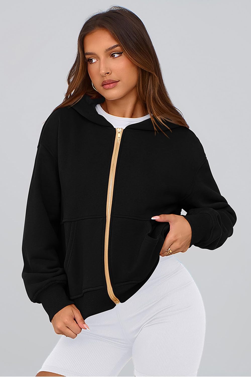 Thumbnail 6 de PRETTYGARDEN Zip Up Hoodie Women S-M-L-XL